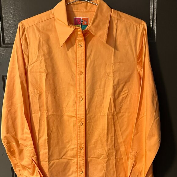 Emilio Pucci | Embroidered-Trim Piped Button Shirt Blouse - Picture 3 of 11